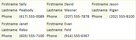 Three Repeating Columns on a Form (Columnar) Grid